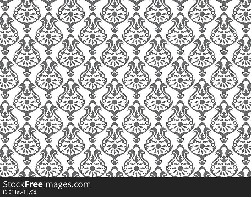 Ottoman style wallpaper pattern and shape