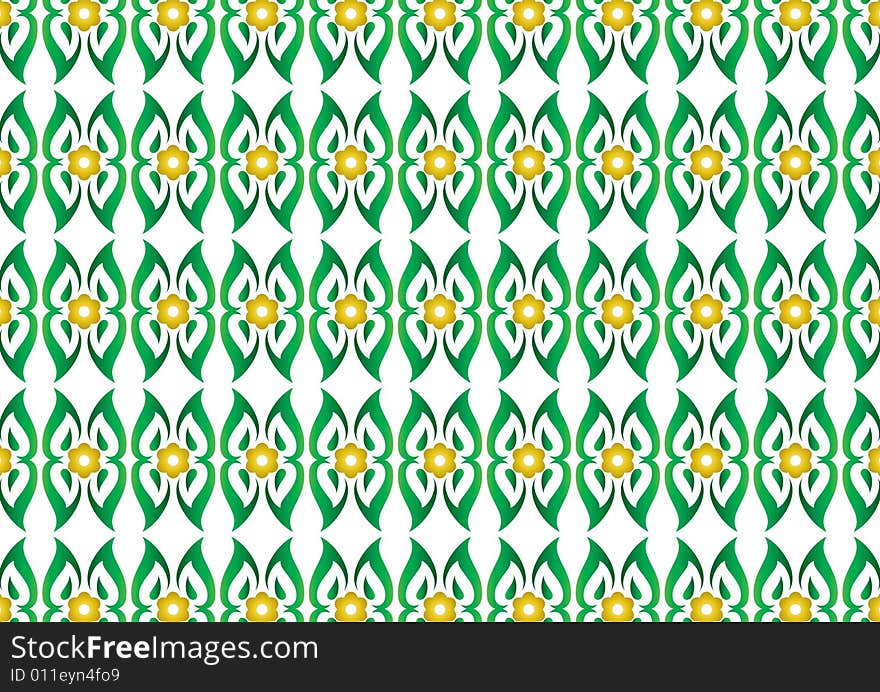 Ottoman style wallpaper pattern and shape