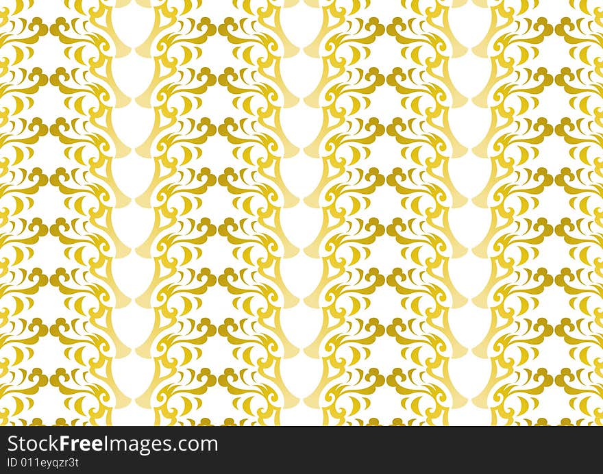 Ottoman style wallpaper pattern and shape