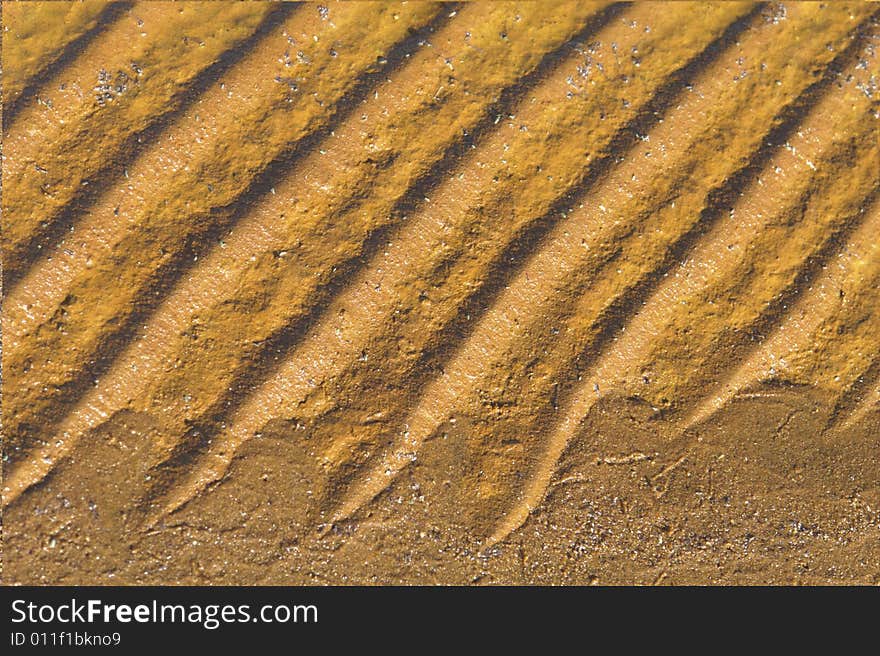 Water on a background of yellow