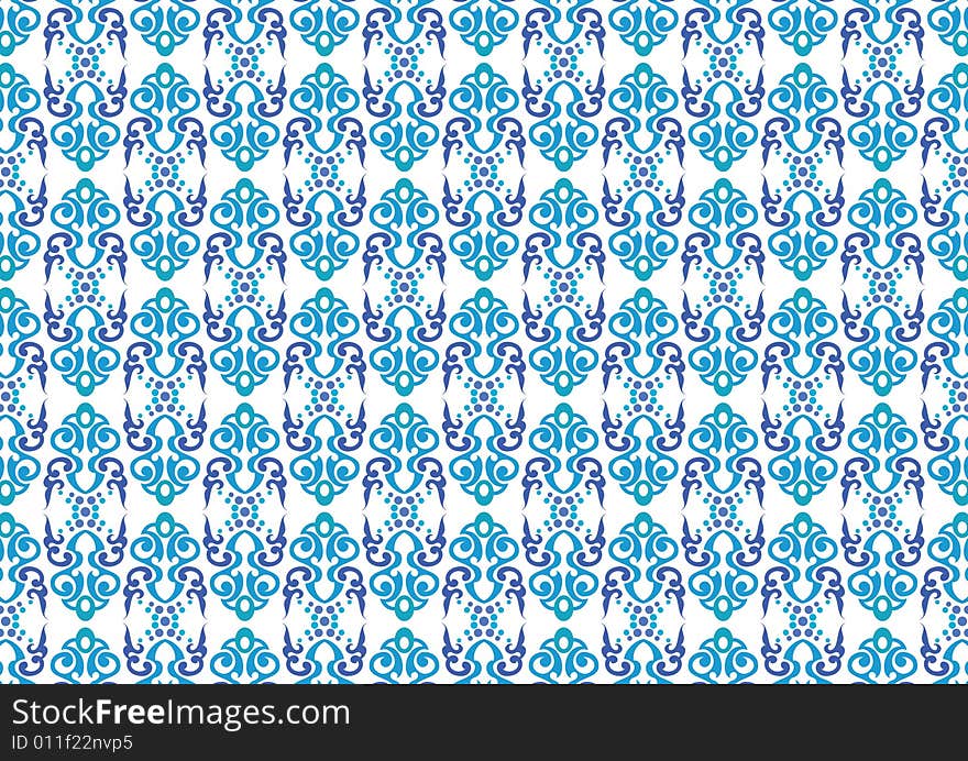 Ottoman style wallpaper pattern and shape