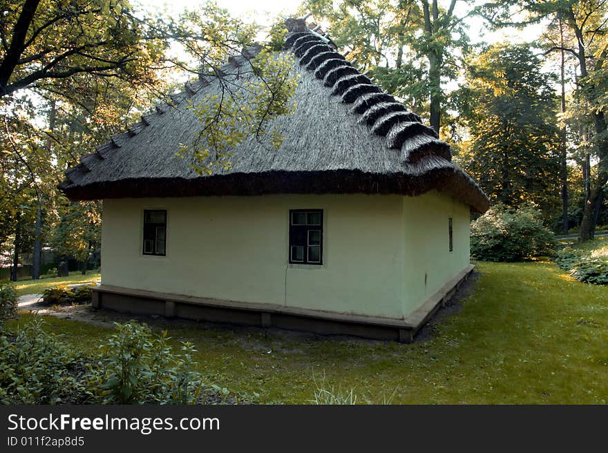 House on a background of the sky