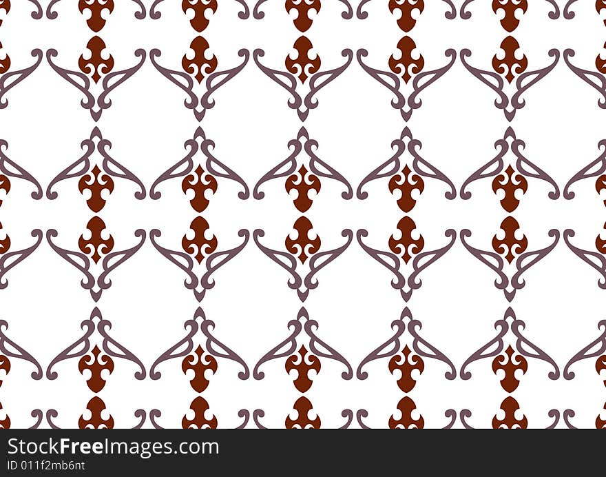 Ottoman style wallpaper pattern and shape