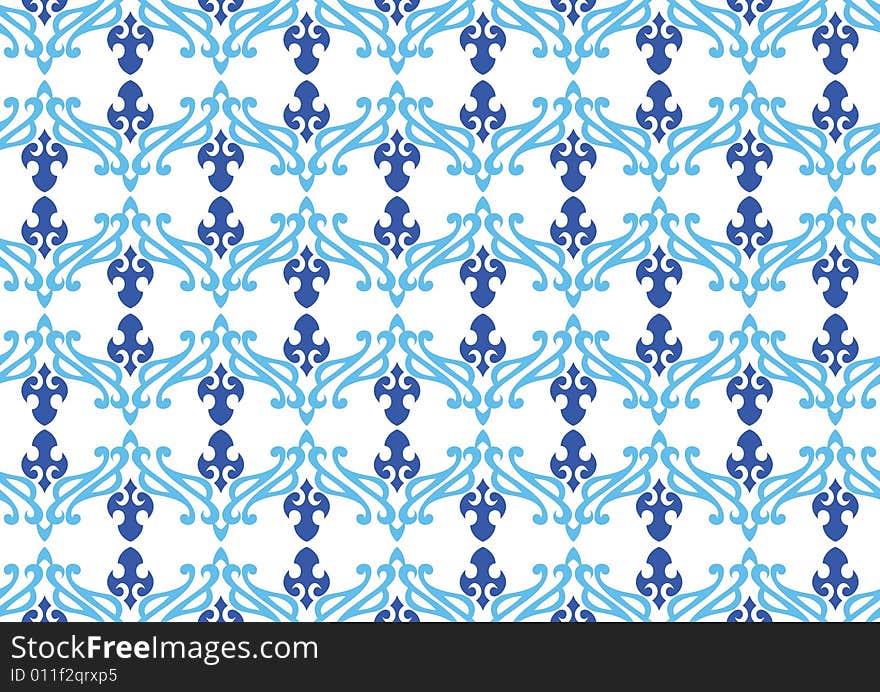 Ottoman style wallpaper pattern and shape