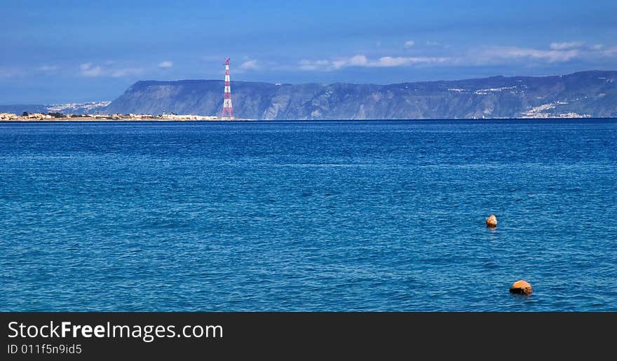 View of the Strait of Messina