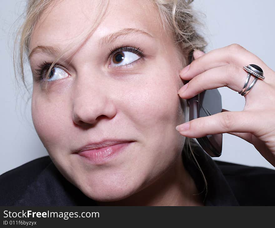 Girl with mobile phone