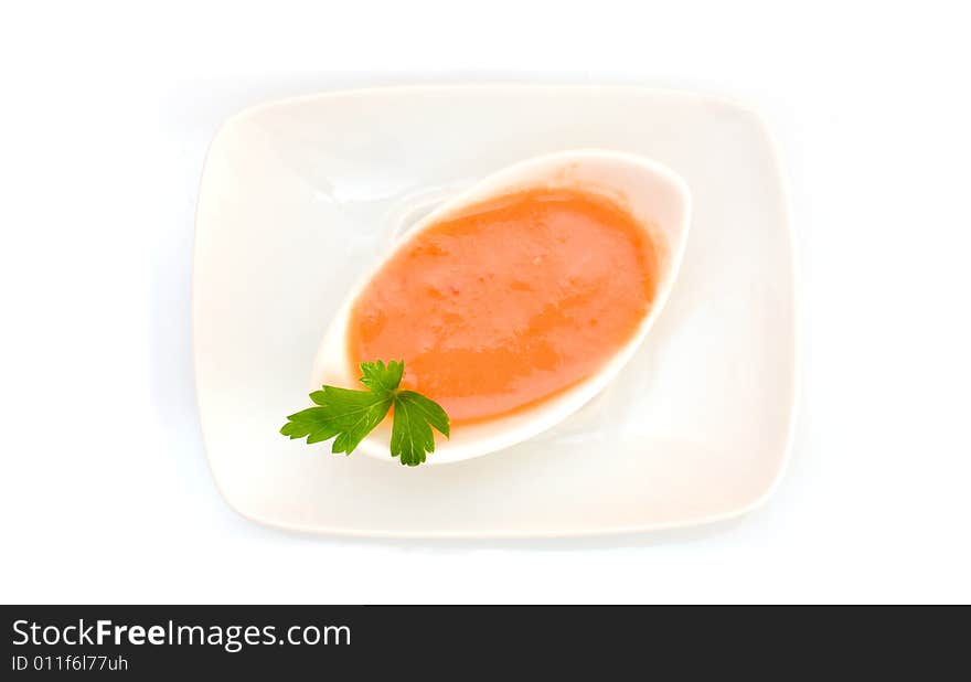 Gazpacho is cold soup typical Spanish cream that is popular in warmer areas and during the summer. Gazpacho is cold soup typical Spanish cream that is popular in warmer areas and during the summer