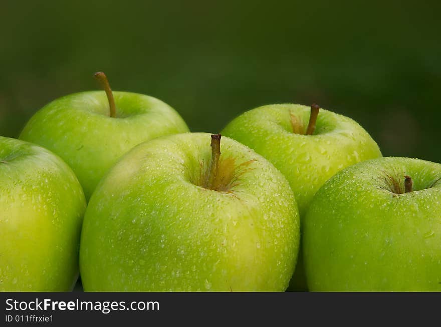 Close-up of green apples