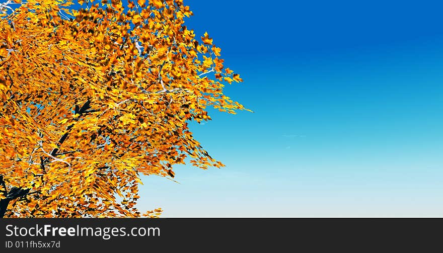 Beautiful scenery with autumn tree. Beautiful scenery with autumn tree