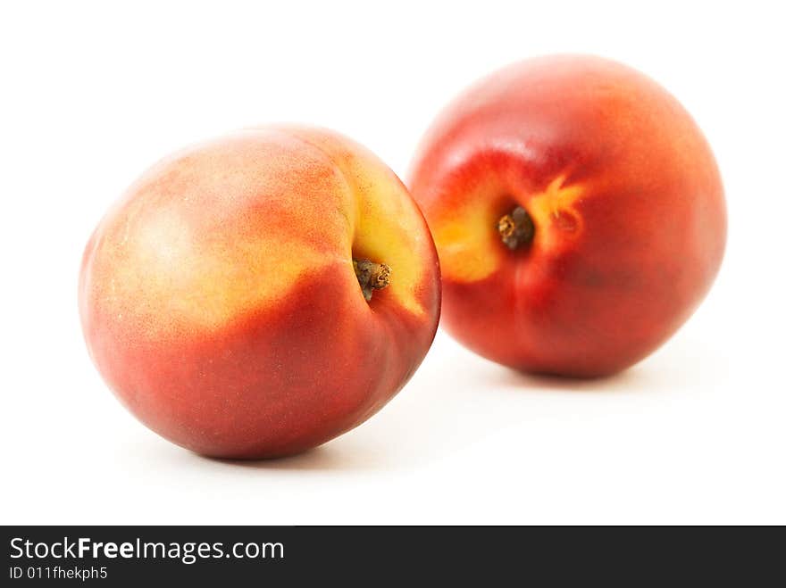 Two Fresh Ripe Peaches