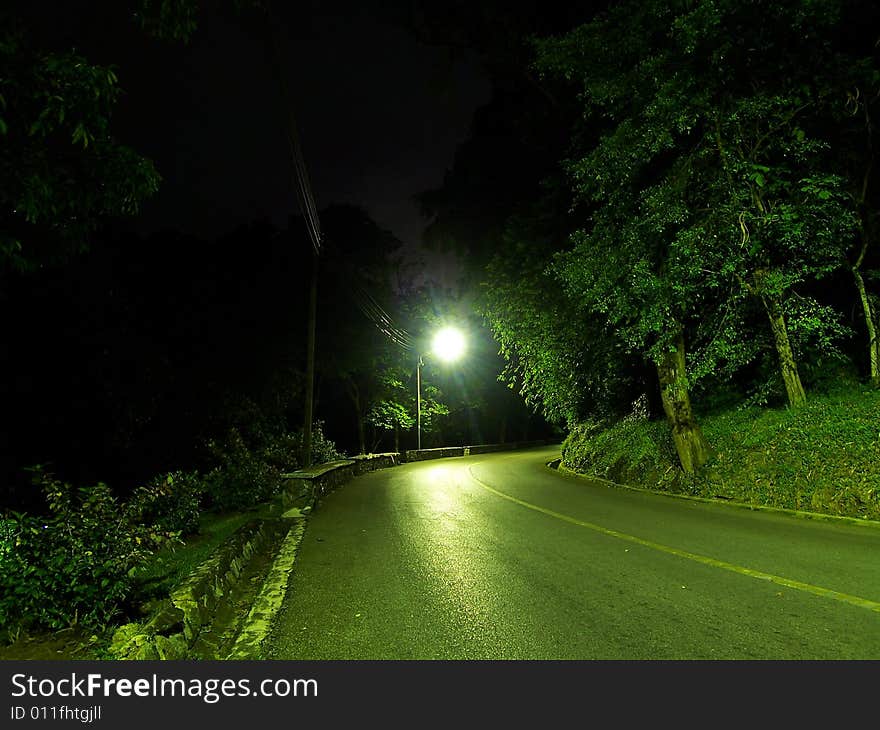 The road up the hill in Phuket. The road up the hill in Phuket.