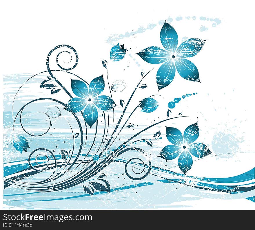 Abstract floral background. A vector format is added. Suits well for a postcard or background. Abstract floral background. A vector format is added. Suits well for a postcard or background