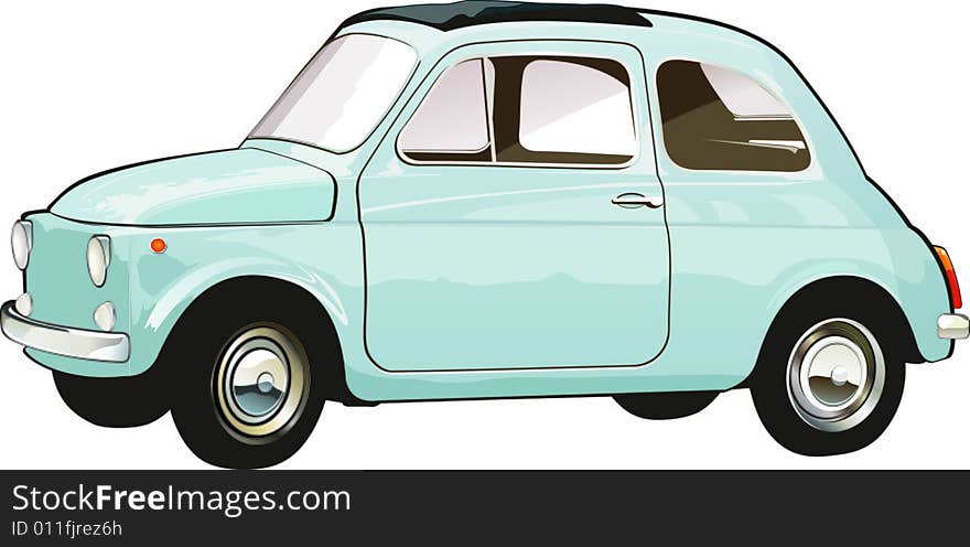 Vector illustration of retro car