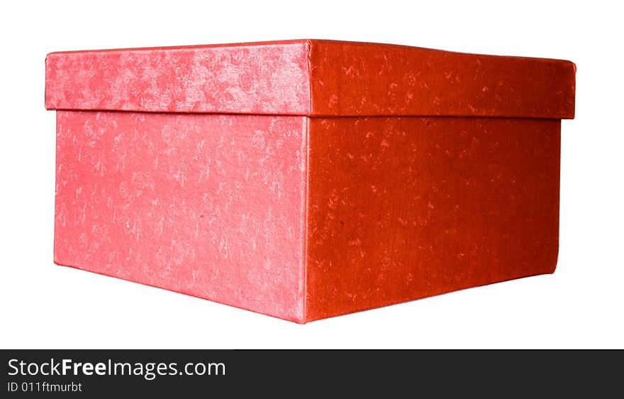 Simple box for wrapping isolated on white background.