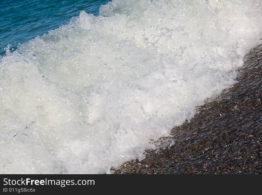 Image of the waves at the shore of the sea. Image of the waves at the shore of the sea