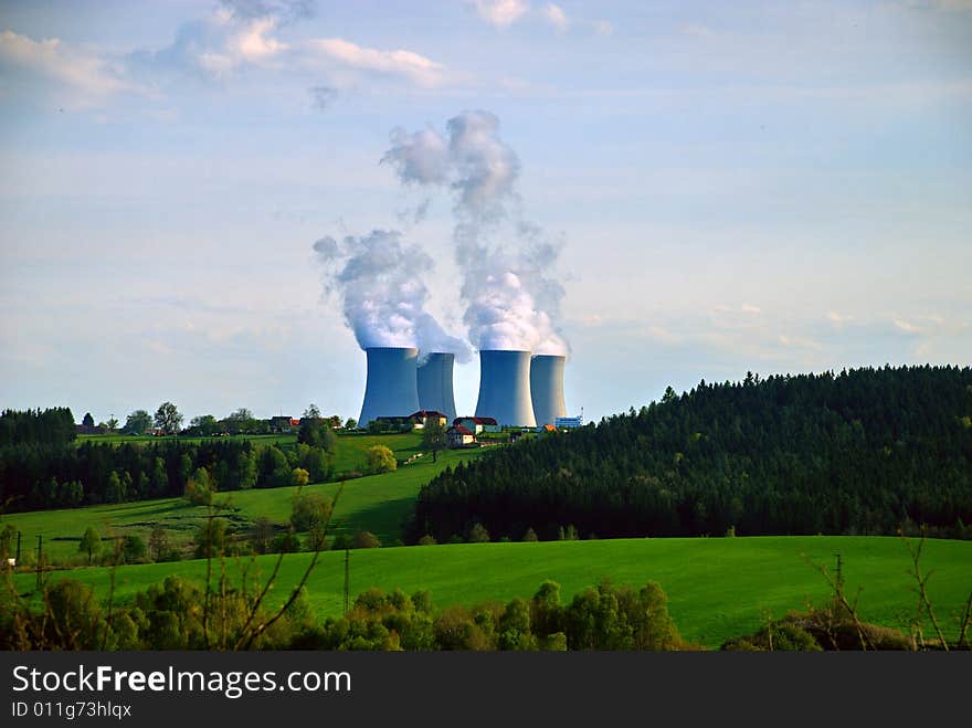 Temelin, a 2 reactor nuclear plant in the southern part of the Czech Republic. Temelin, a 2 reactor nuclear plant in the southern part of the Czech Republic.