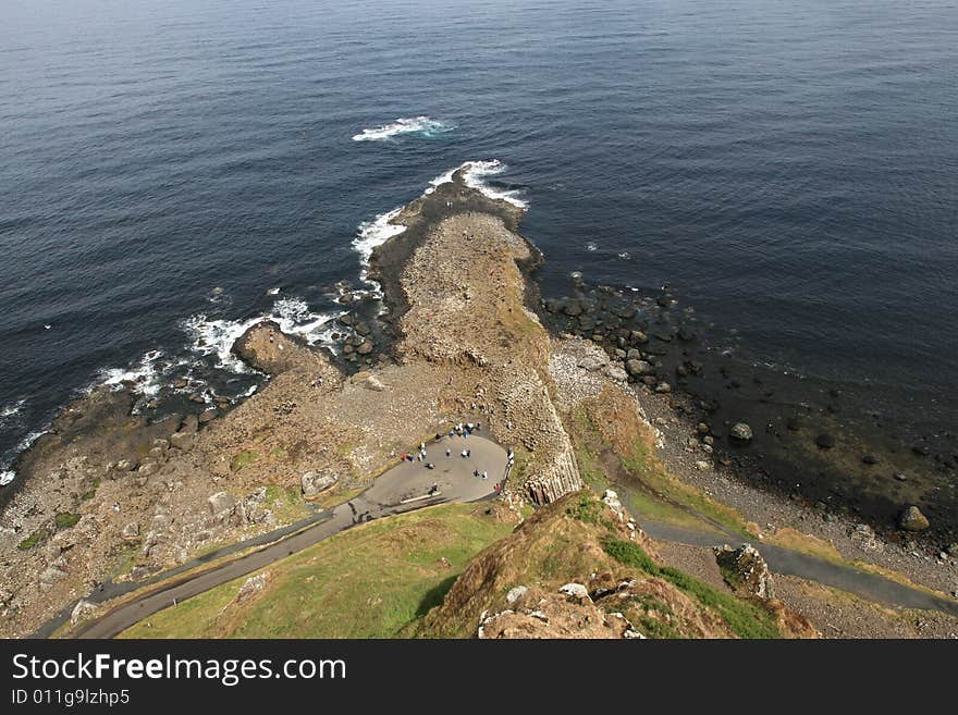 Giant s Causeway from sky