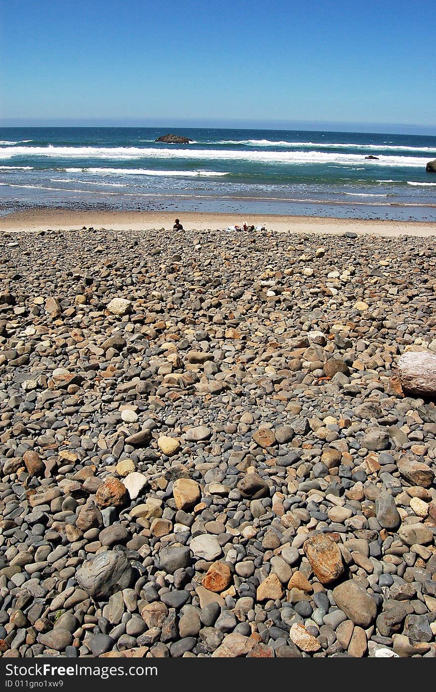 Beach of Rocky Sand