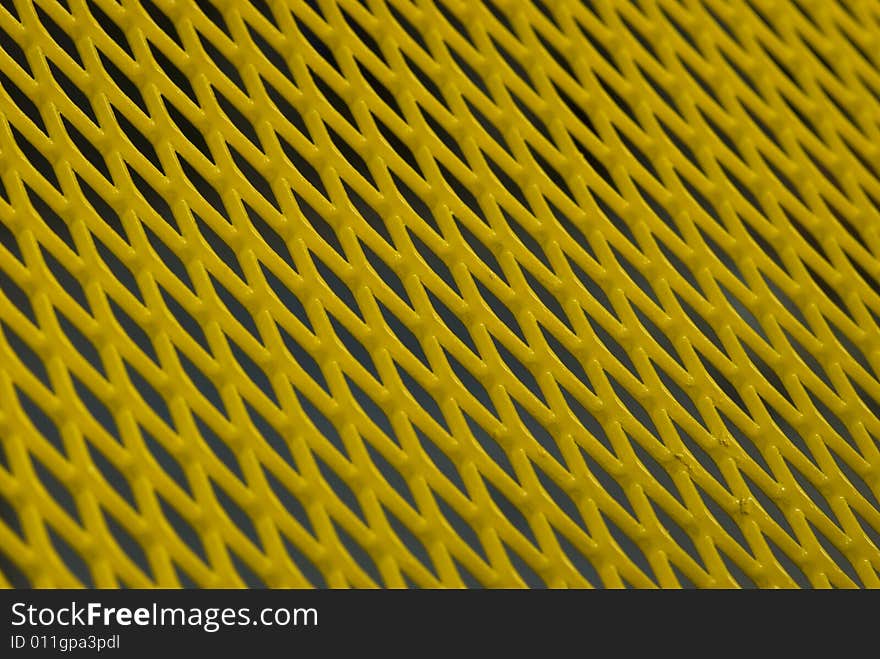 Yellow metal grid