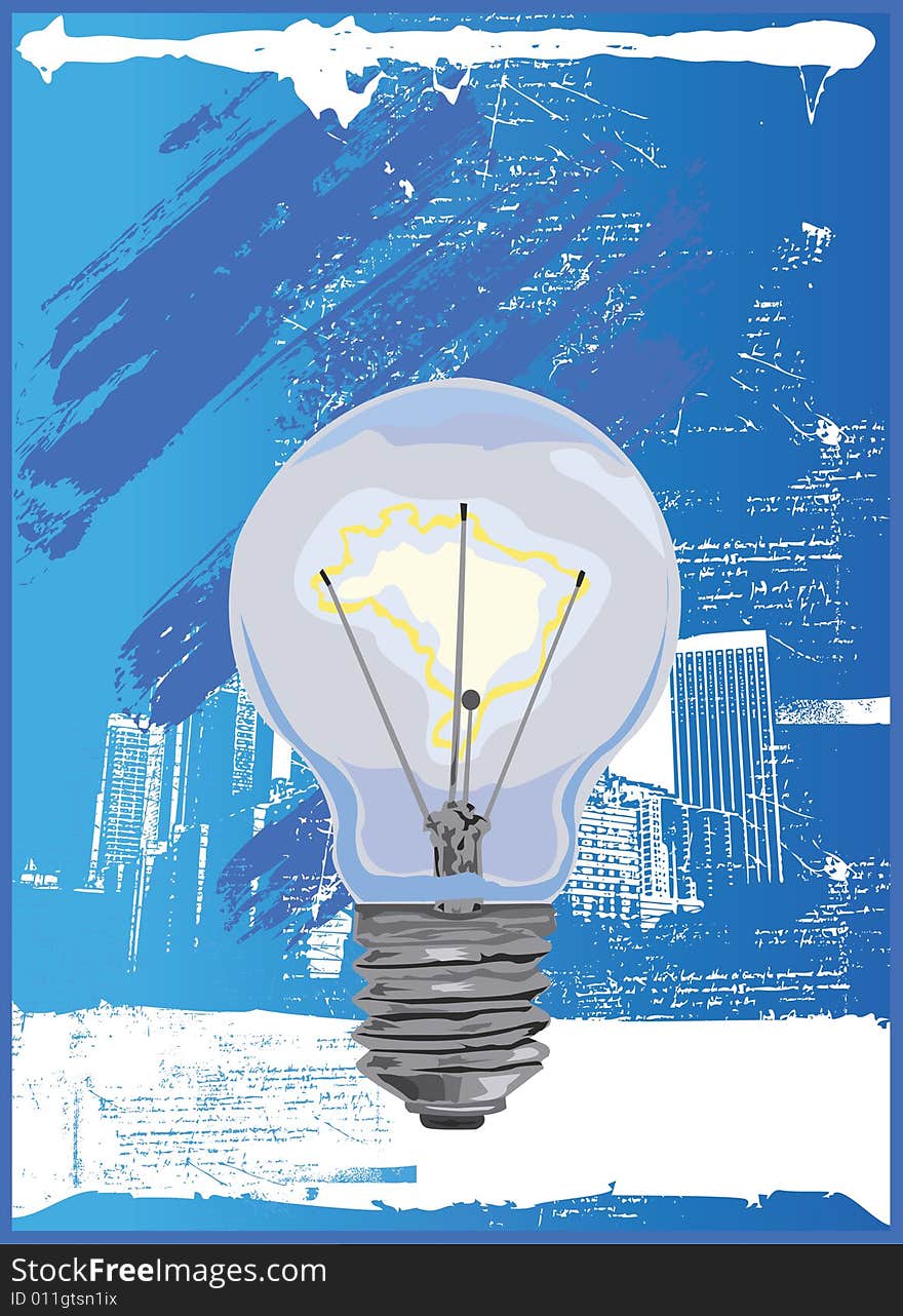 Multiple Lightbulb Design in colour. Multiple Lightbulb Design in colour.