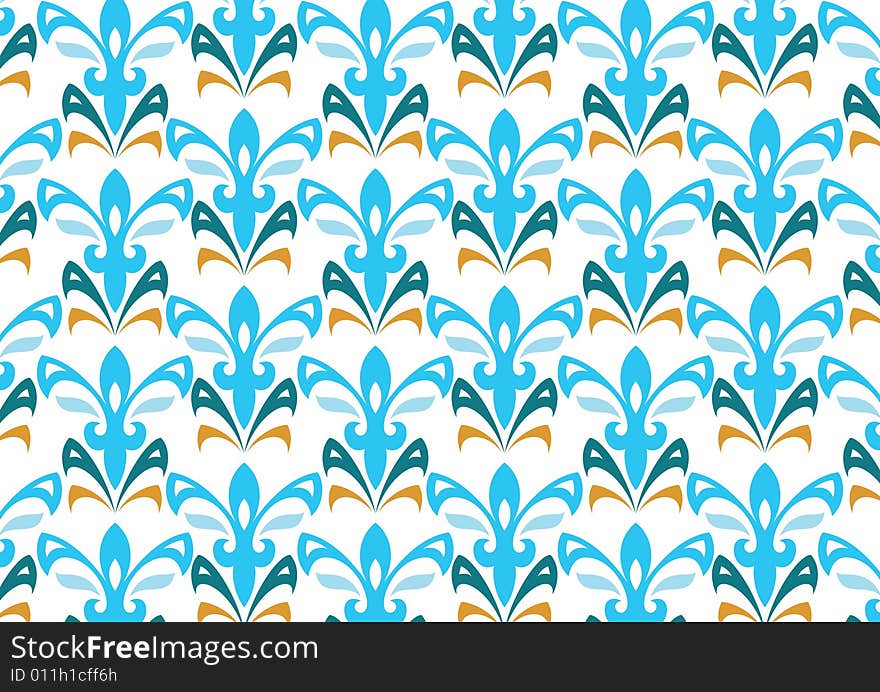 Ottoman style wallpaper pattern and shape