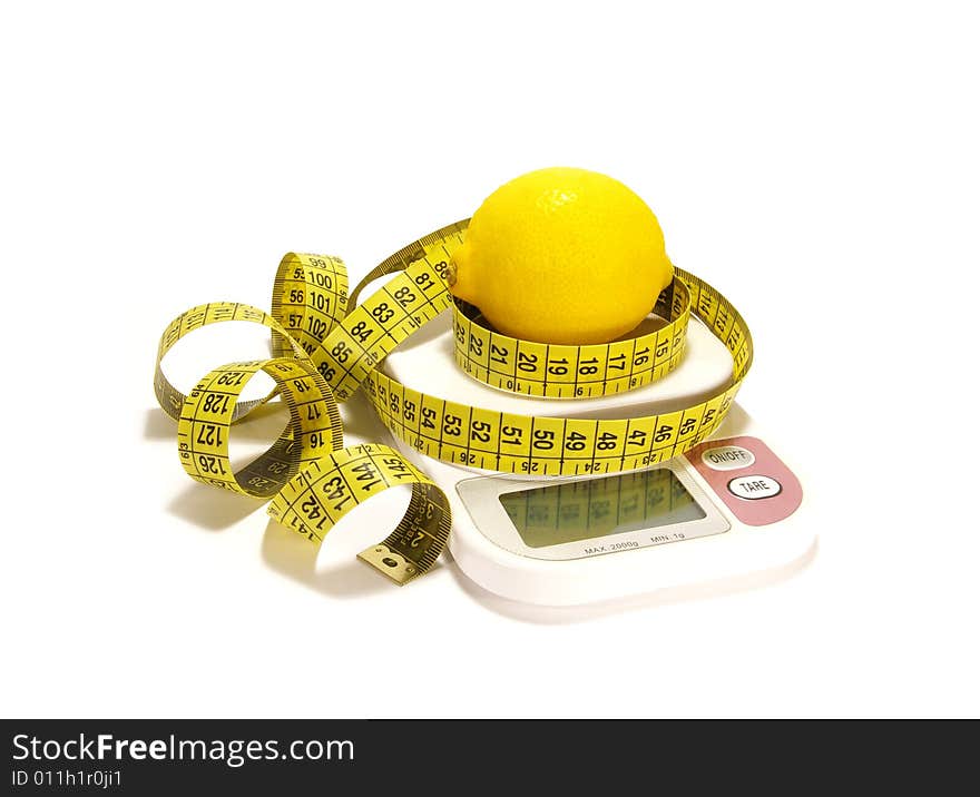 Lemon and tape measure