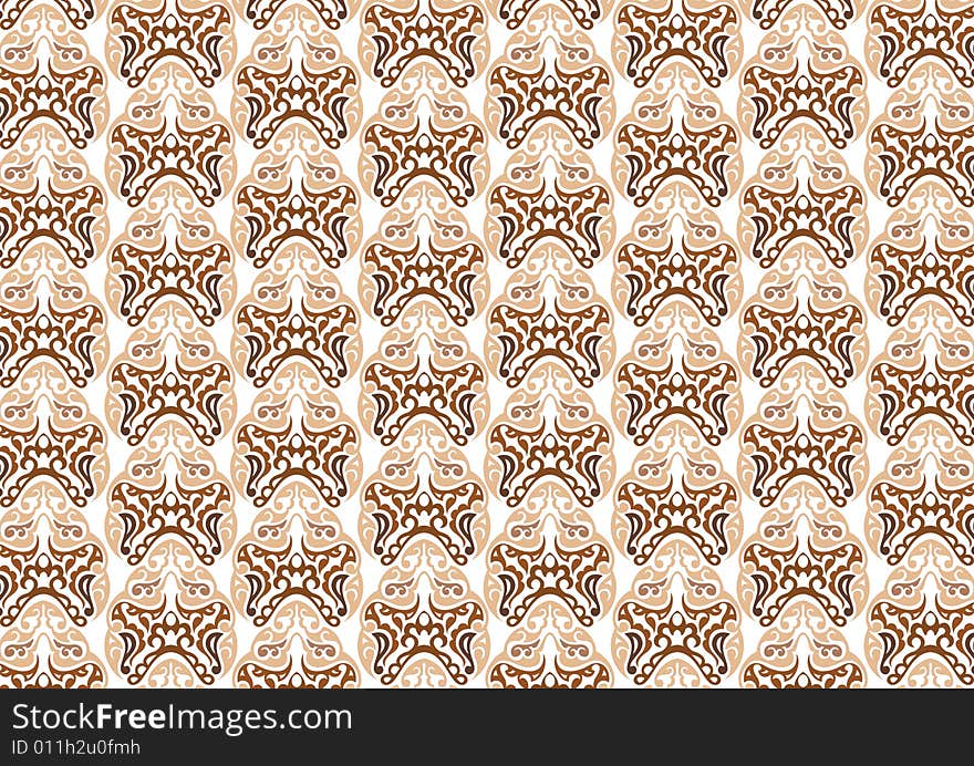 Ottoman style wallpaper pattern and shape