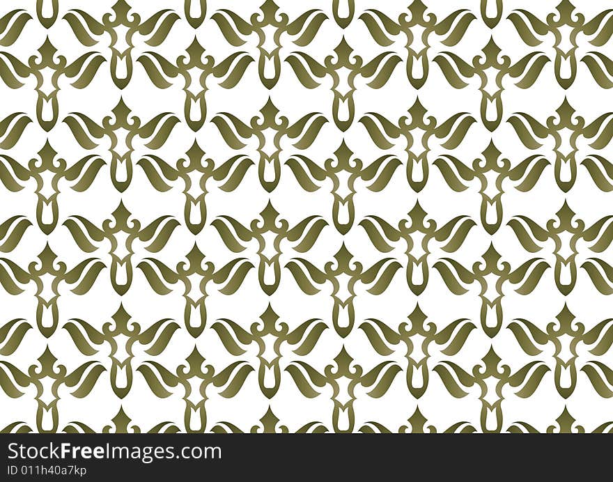 Ottoman style wallpaper pattern and shape