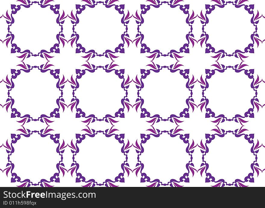 Ottoman style wallpaper pattern and shape