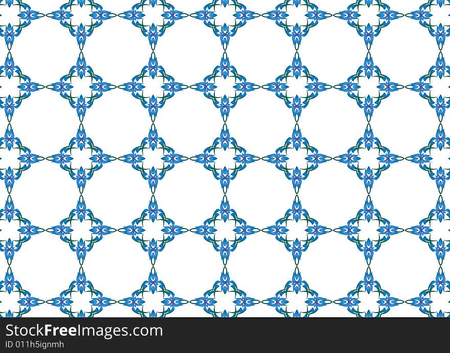 Ottoman style wallpaper pattern and shape