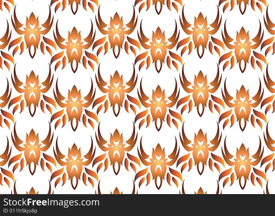 Ottoman style wallpaper pattern and shape