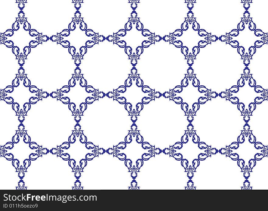 Ottoman style wallpaper pattern and shape