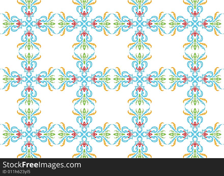 Ottoman style wallpaper pattern and shape