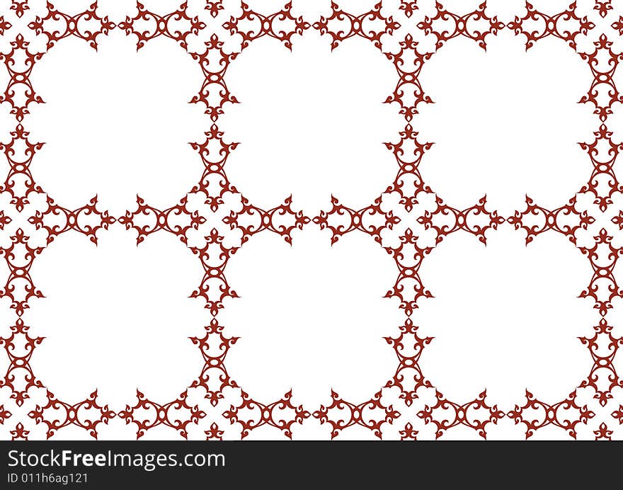 Ottoman style wallpaper pattern and shape