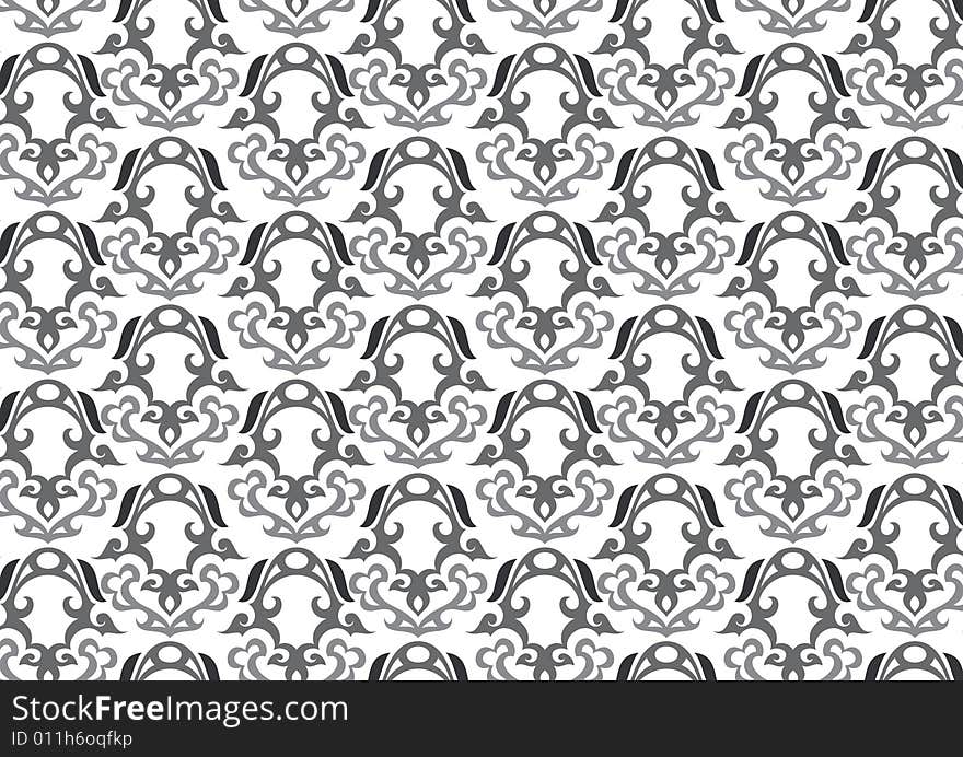 Ottoman style wallpaper pattern and shape