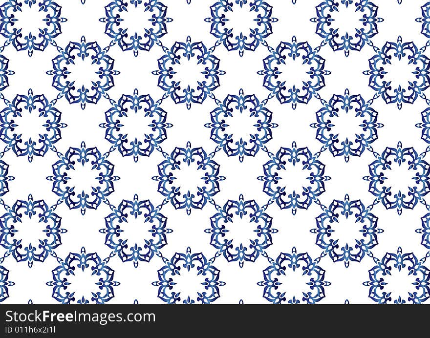 Ottoman style wallpaper pattern and shape