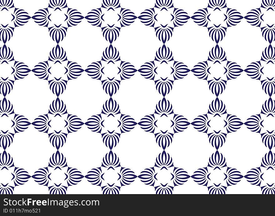 Ottoman style wallpaper pattern and shape