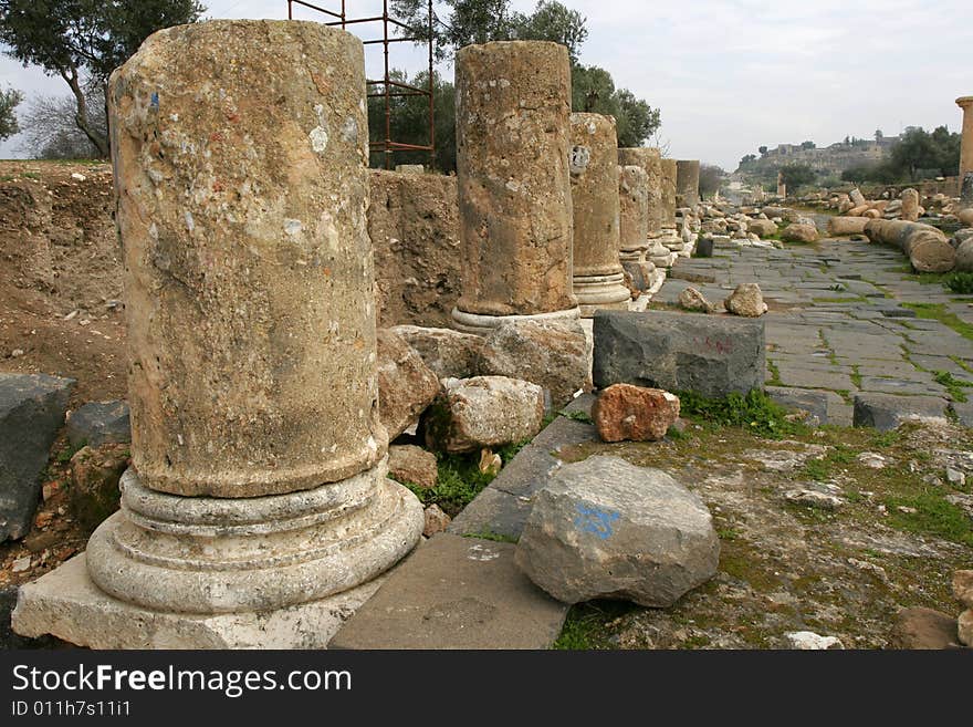 Ruins in the Umm Qais. North of Jordan. Ruins in the Umm Qais. North of Jordan.