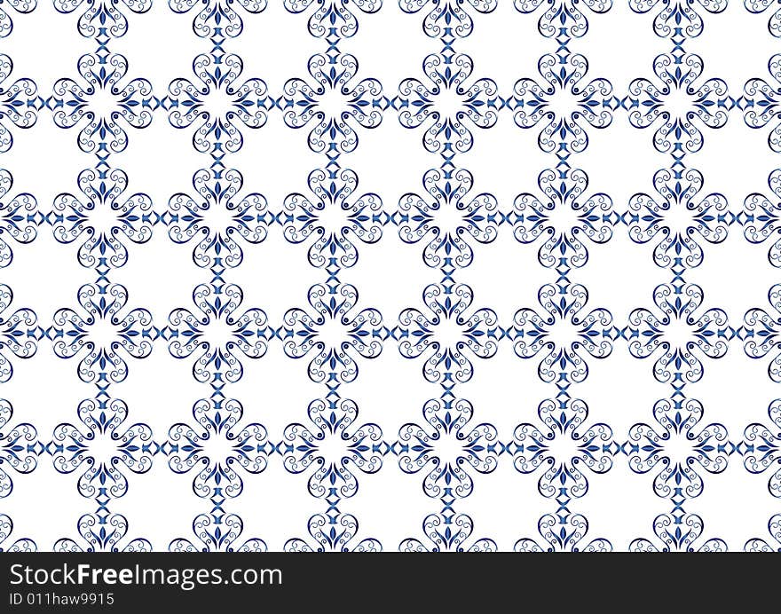 Ottoman style wallpaper pattern and shape