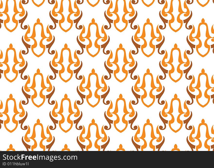 Ottoman style wallpaper pattern and shape