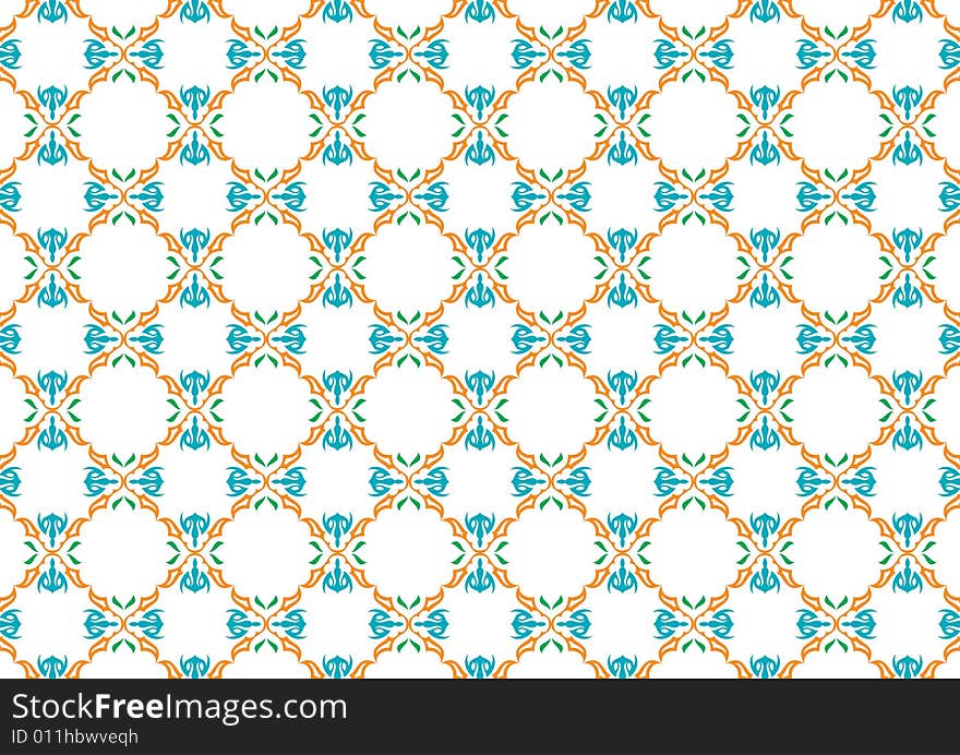 Ottoman style wallpaper pattern and shape