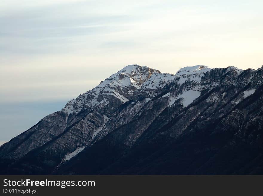 Abruzzo (Geographical Region) apennines mountains (Central Italy) in winter. Abruzzo (Geographical Region) apennines mountains (Central Italy) in winter