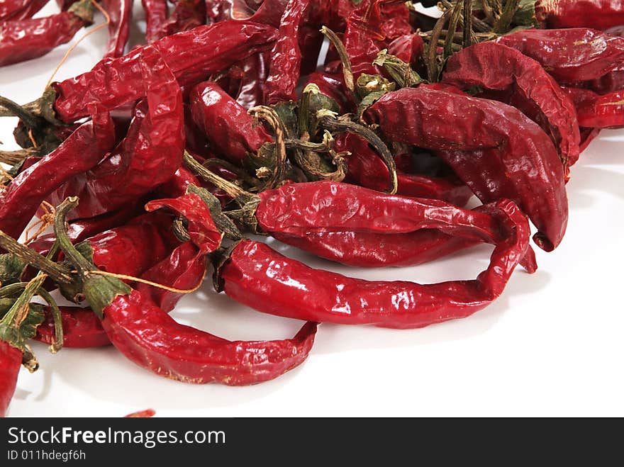 Image series of vegetables on white background - red pepper