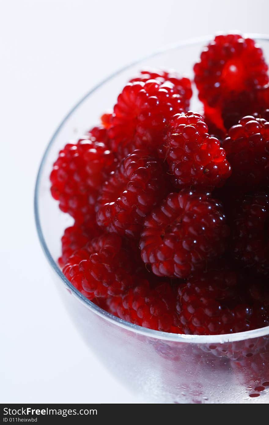 Raspberries In A Glass