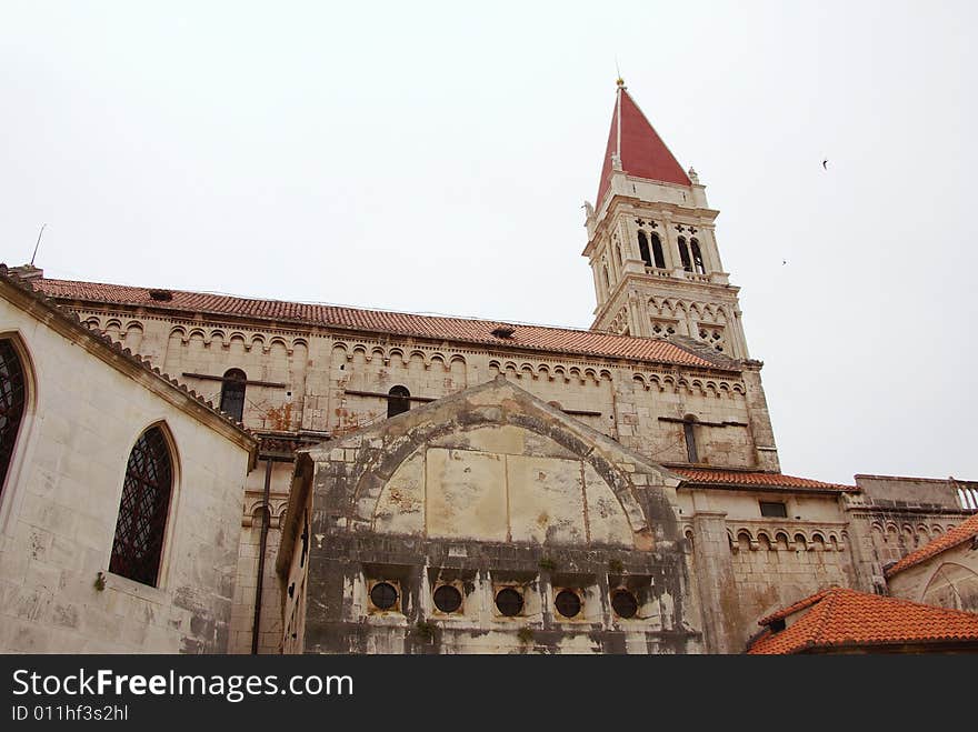 The sint Lawrence cathedral in Trogir, Ccoatia. The sint Lawrence cathedral in Trogir, Ccoatia