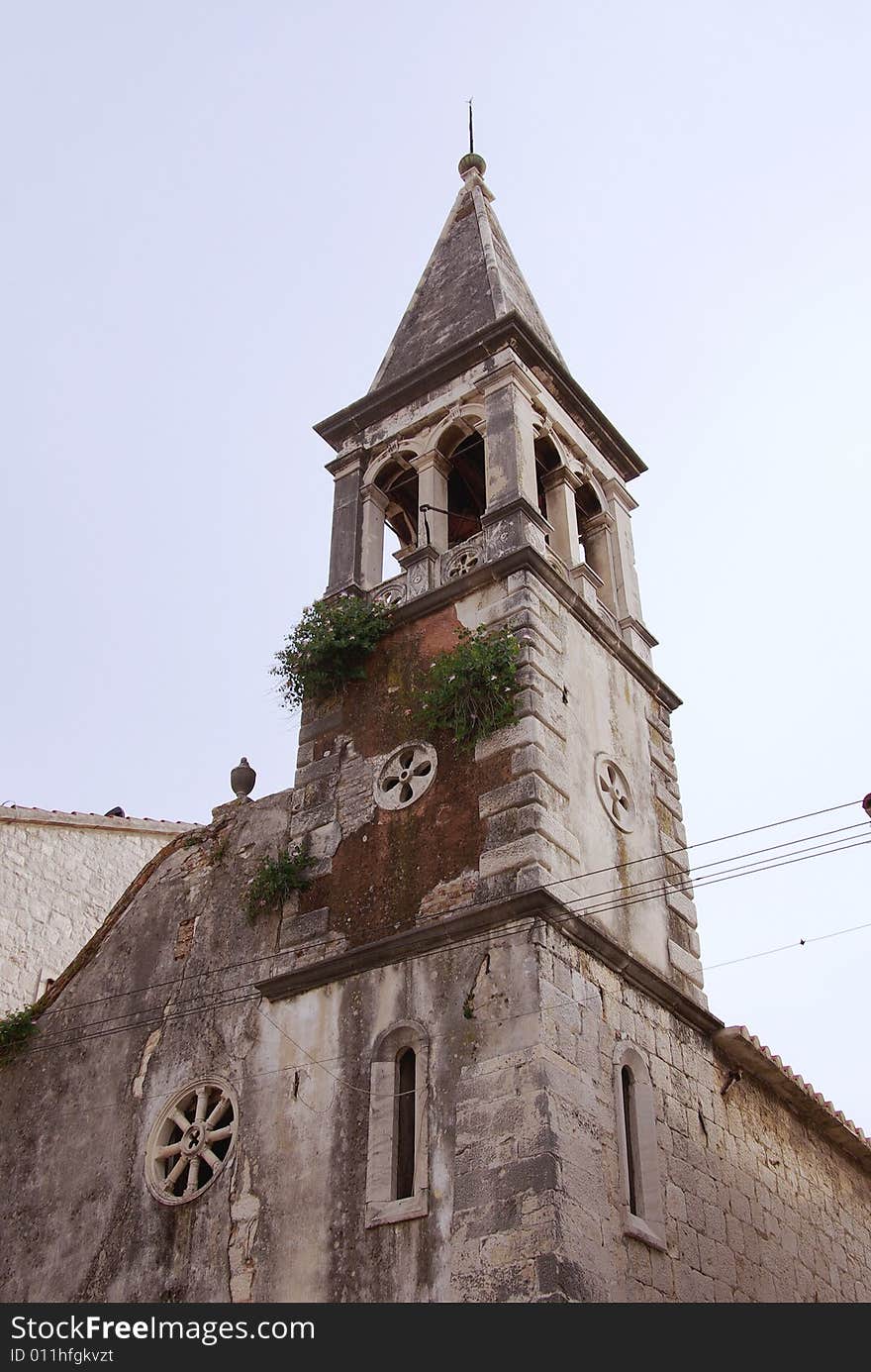 St Carmel church with its bell tower. St Carmel church with its bell tower