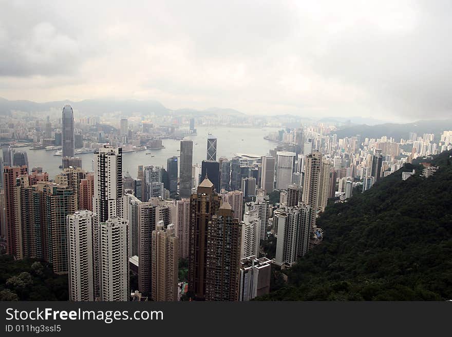 Hong Kong skyline from Victoria peak