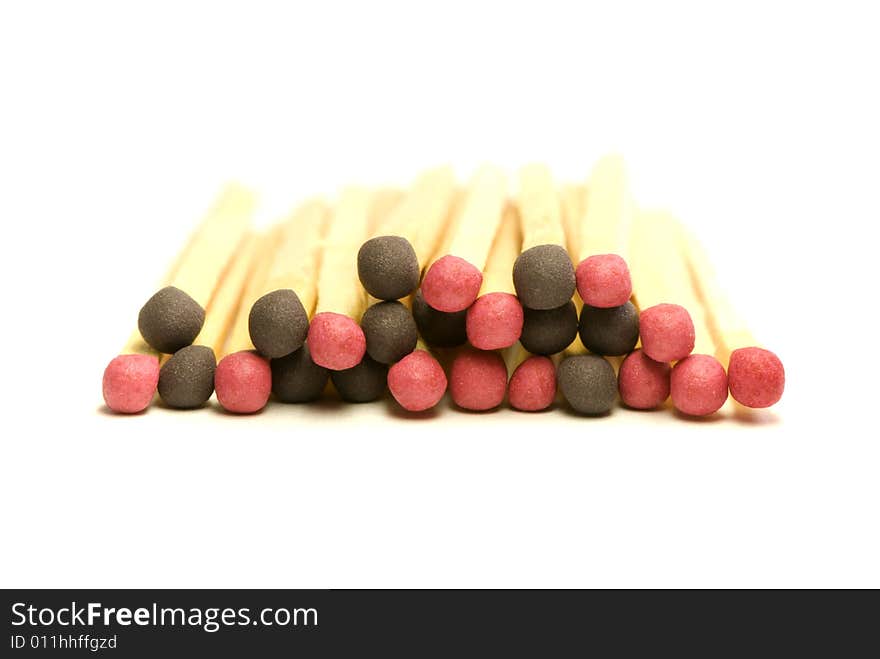 Matches closeup on white background. Matches closeup on white background