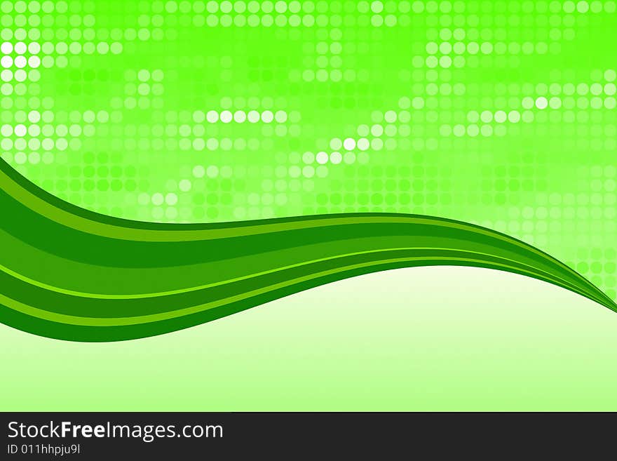 Vector illustration of abstract green