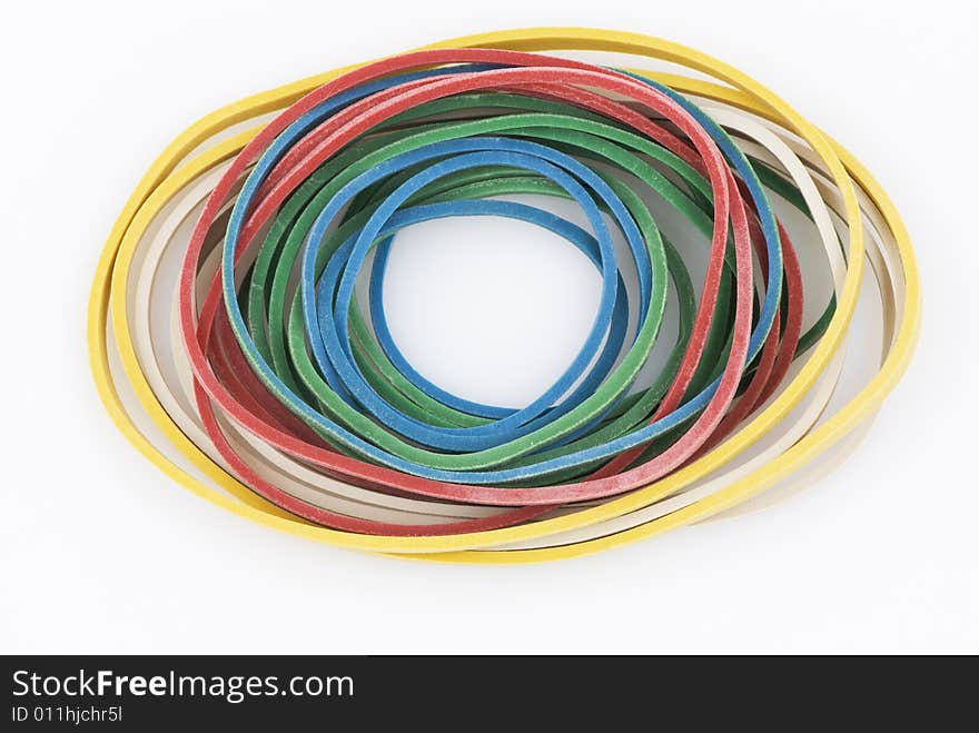 Round and colorfull rubber bands